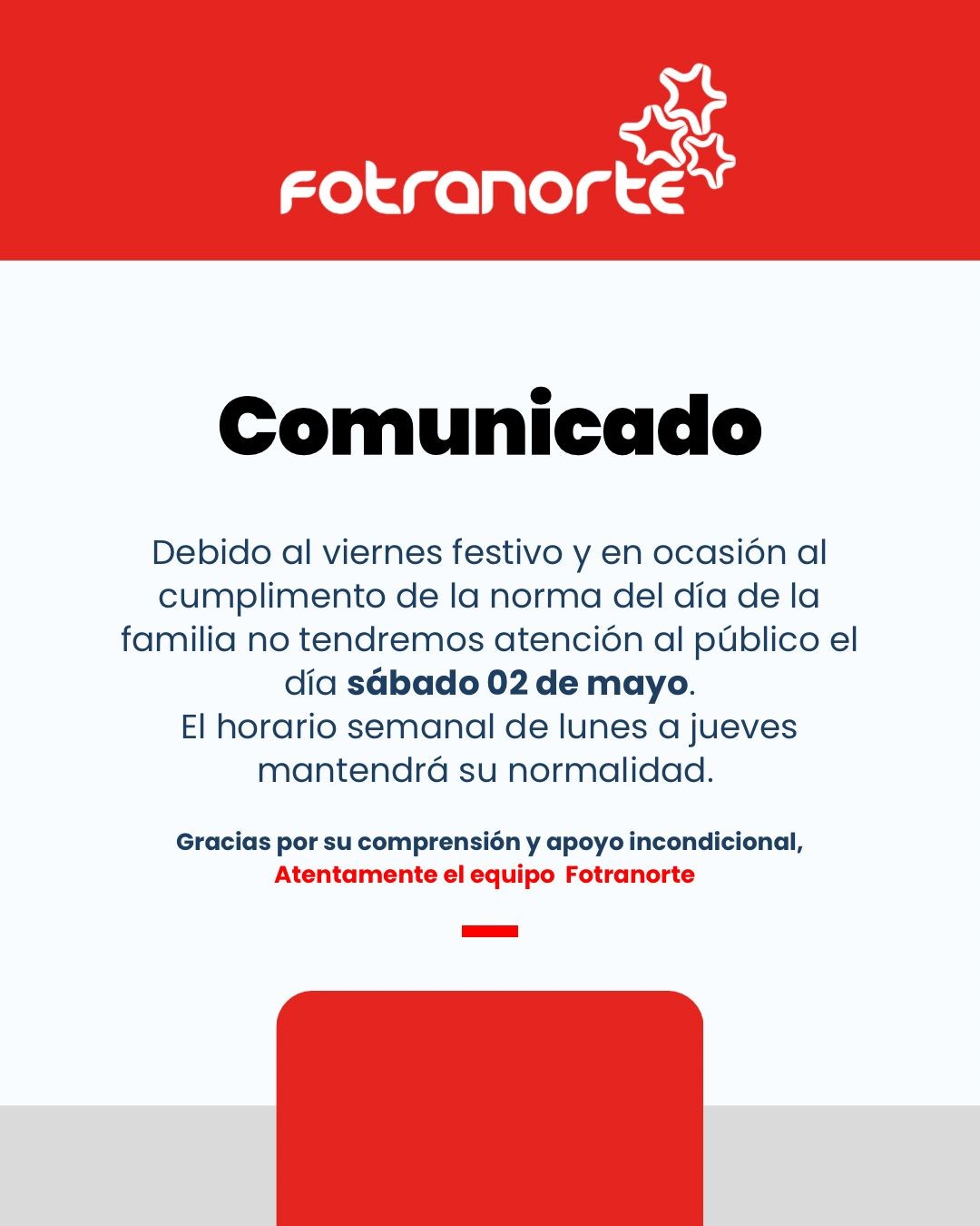 Horario Fin de Semana